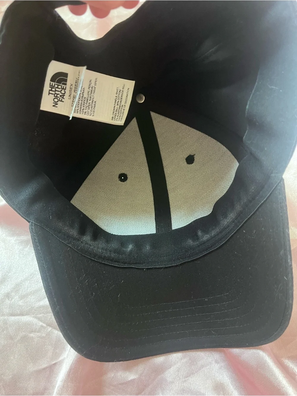 The North Face Black Baseball Cap with White Logo